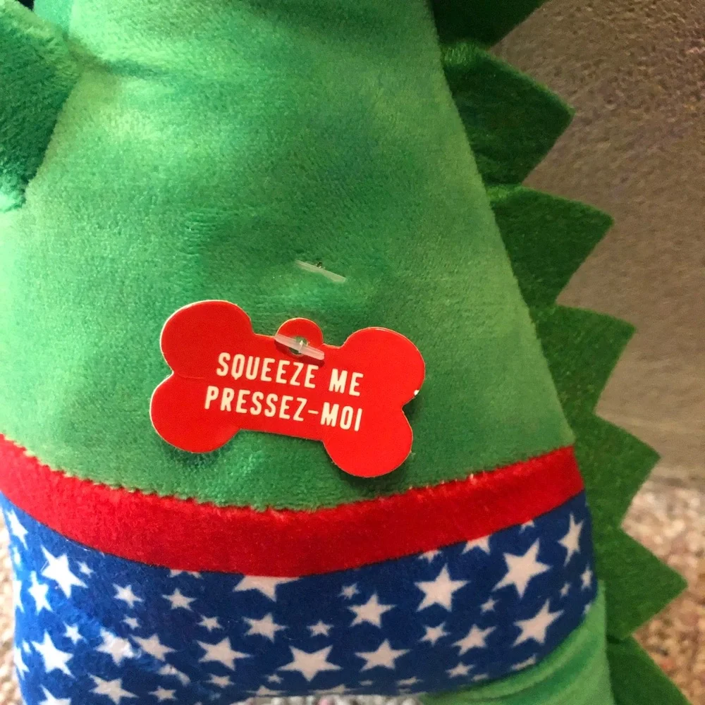 🆕 Fringe Studio Mr. 4th of July T Rex Dog Toy
